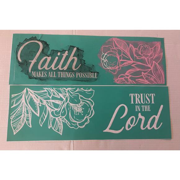 Faith/Trust In The Lord 12x18 Chalk Couture Transfers - Picture 1 of 4